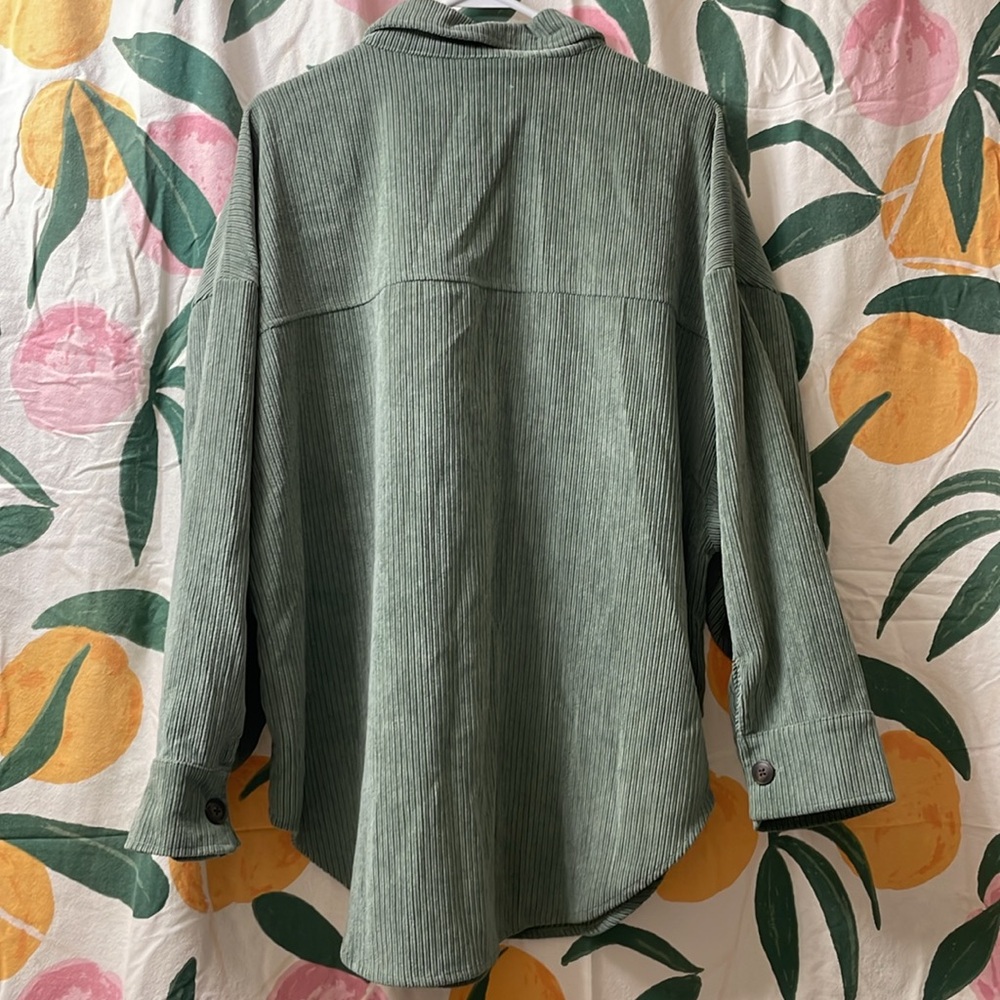 Green Cisono Corduroy Shirt - Picture 7 of 7